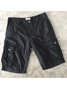 Express Cargo Shorts Mens 33 Y2K Grunge Utility Black Skater Gorp Mall Goth Emo